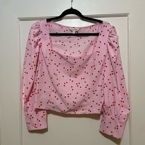 ASOS cropped blouse with side zipper